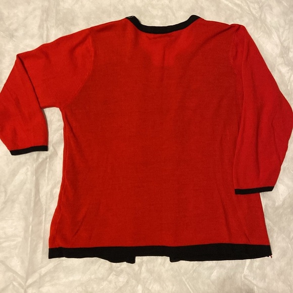 Women’s size Large Tops sparkly red and black. Perfect for the holiday season. - Picture 8 of 8